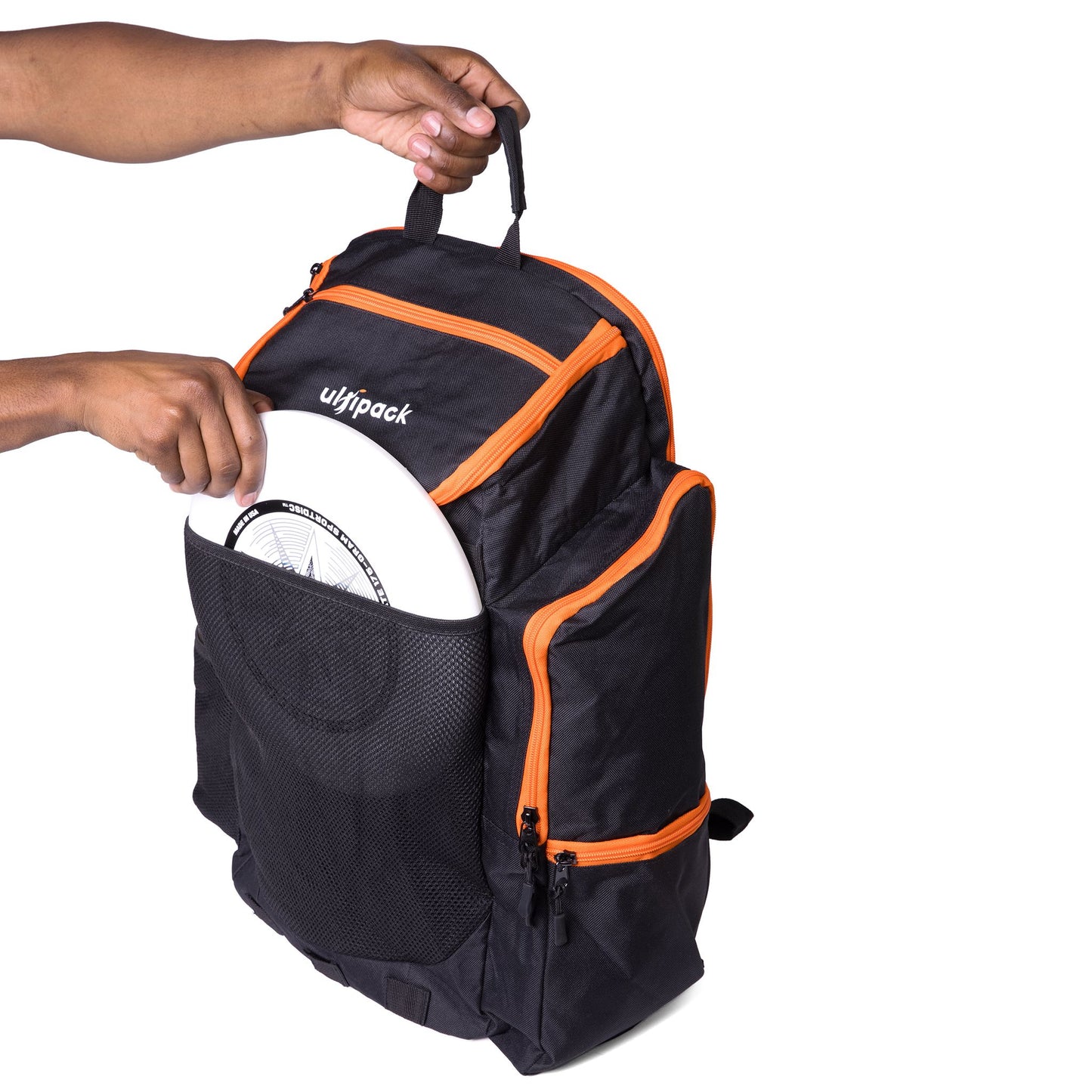 Ultipack Ultimate Frisbee Backpack (Black/Orange)